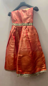 Frock with Gharara | Women Locally Made Formals | Small | Blue & Red | Brand New