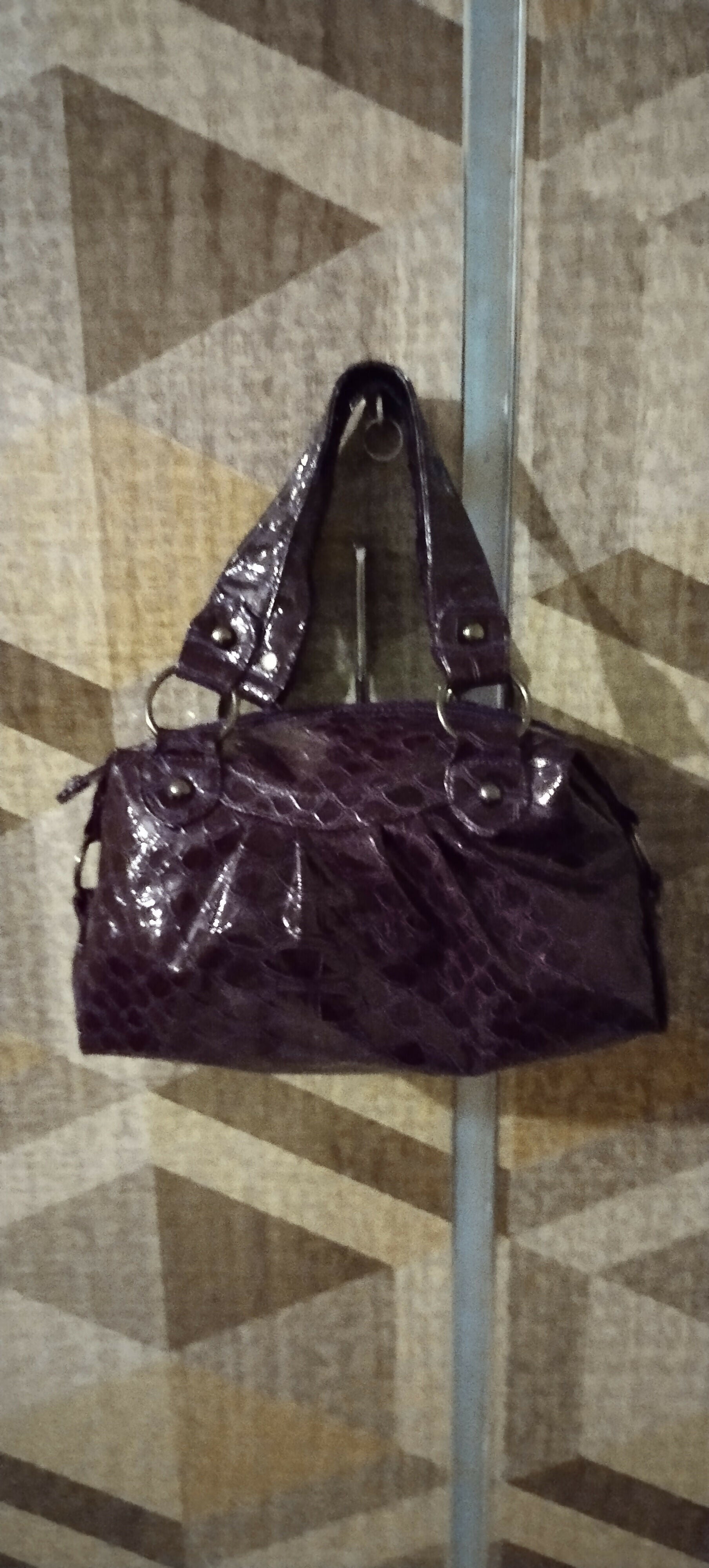 Purple Snake Textured Jelly Bag | Women Bags | Medium | Worn Once