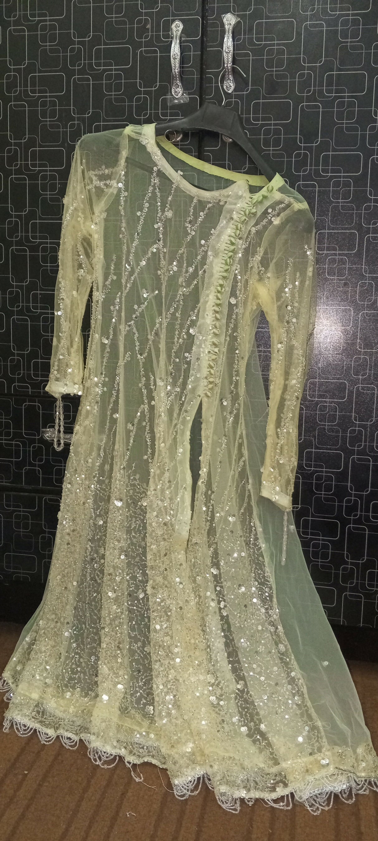 Hand Embroidery Long Frock | Women Locally Made Formals | Medium | New