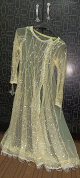 Hand Embroidery Long Frock | Women Locally Made Formals | Medium | New