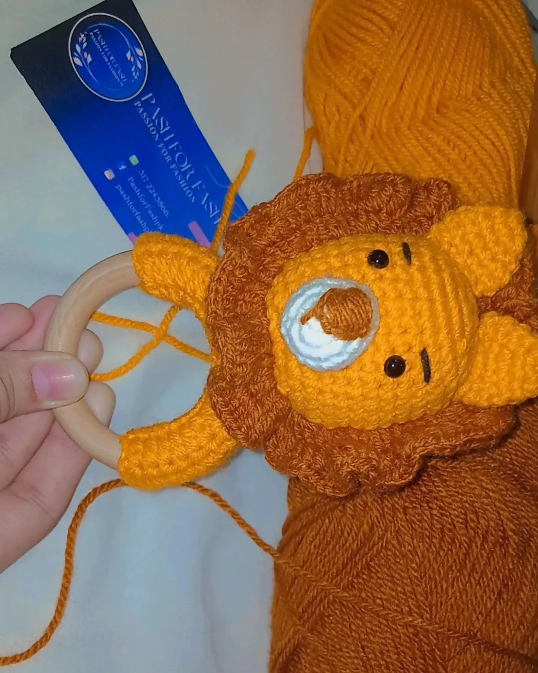 Pashforfashpk | Crochet Lion Rattle | Handmade | New