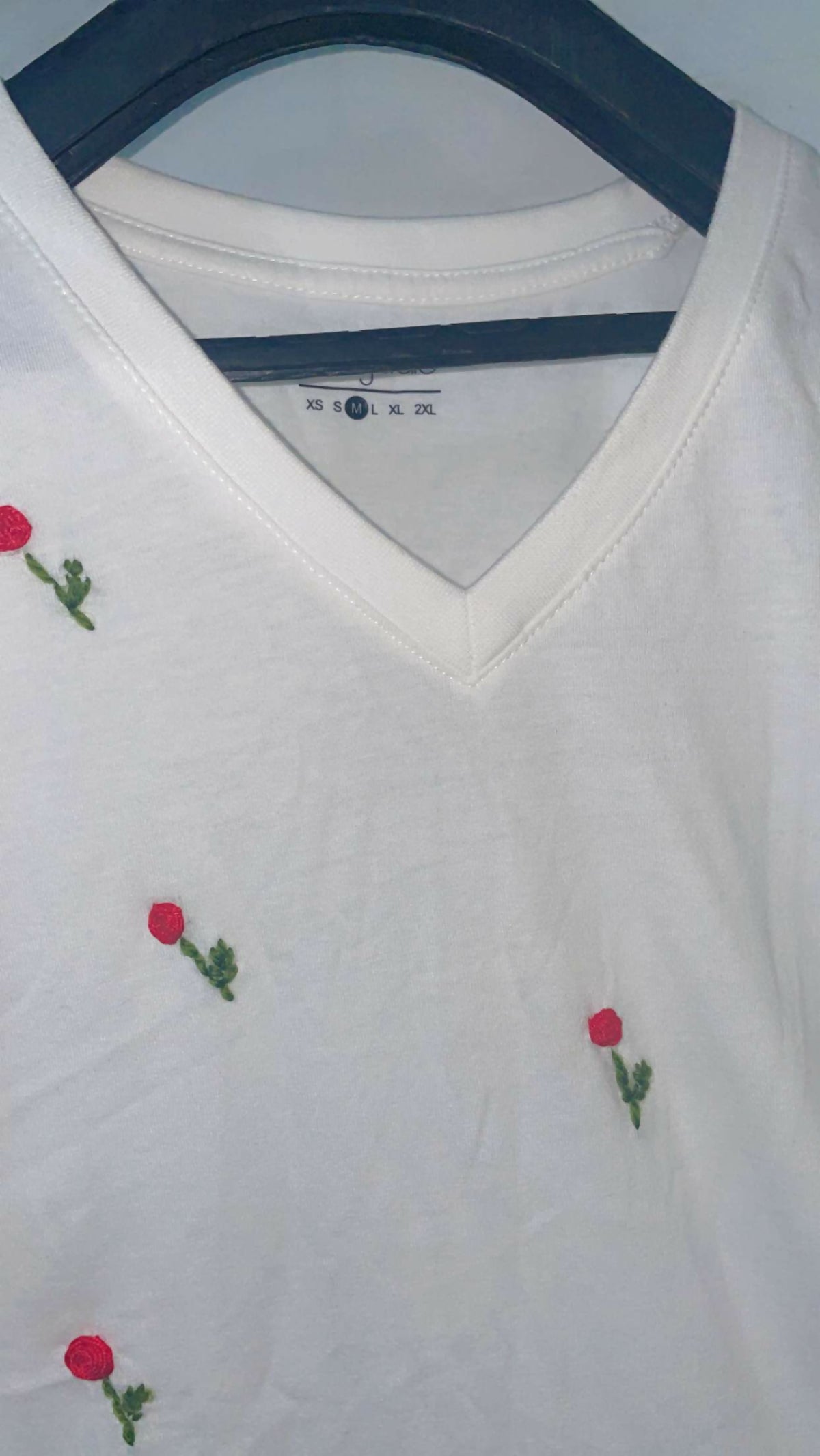Embroidered T-Shirt | Women Tops & Shirts | White | Medium | New