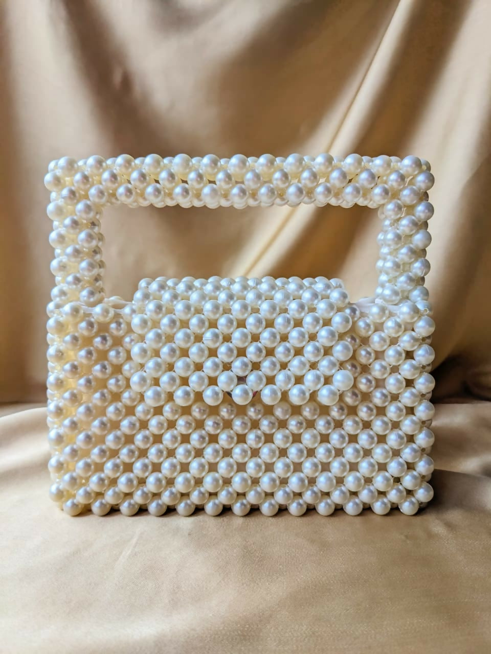 Square Pearls Beaded Bag | Women Bags | Size : 8x8 | New