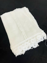 Dyeable Chiffon Lace Dupatta | Women Accessories | Duppata | Large | Brand New