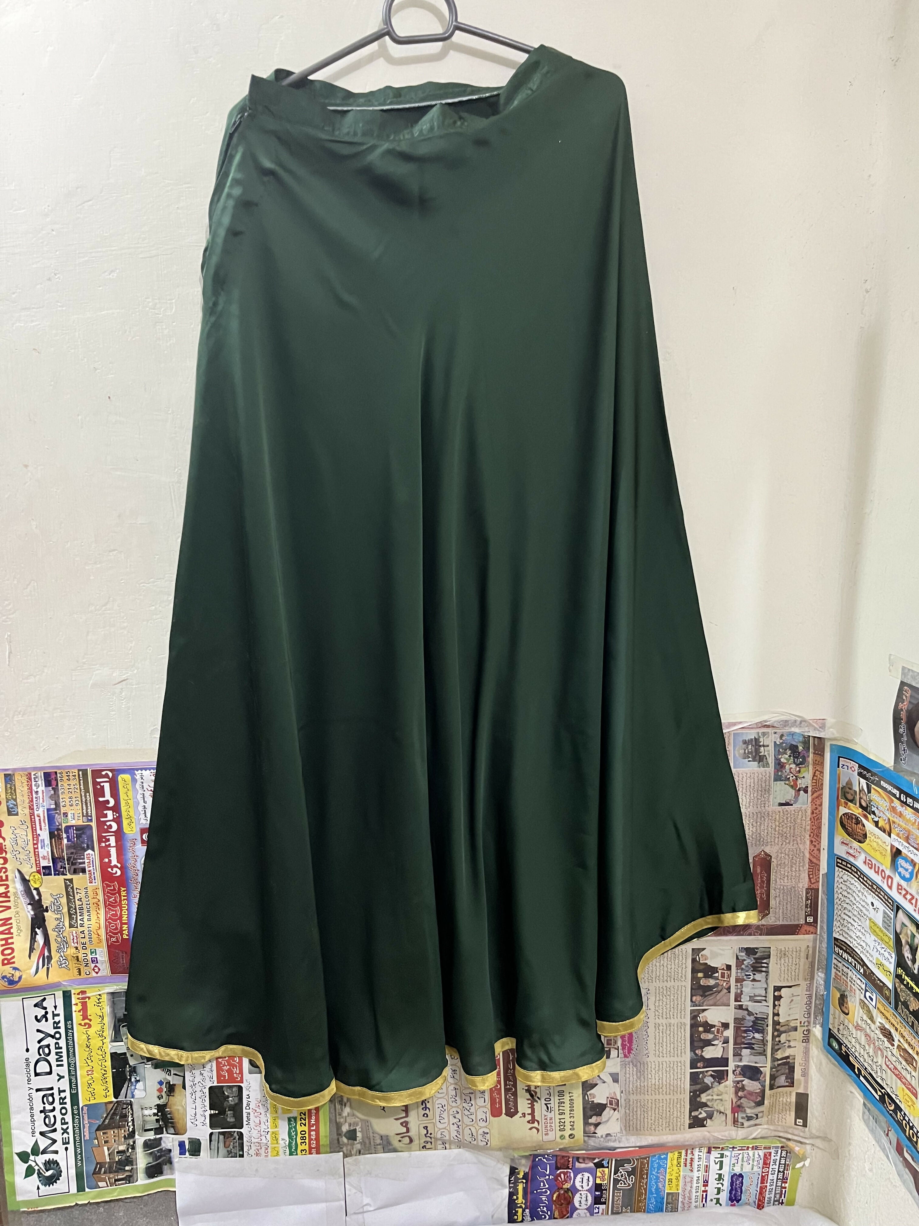 Bottle Green Silk Lehanga | Women Skirts & Dresses | Brand New