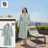 Luxury Embossed Zebra Plush Bathrobe for Women | Women Accessories | Bath Towels | Brand New