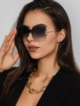 Buy SHEIN Geometric Rimless Fashion Glasses in Pakistan