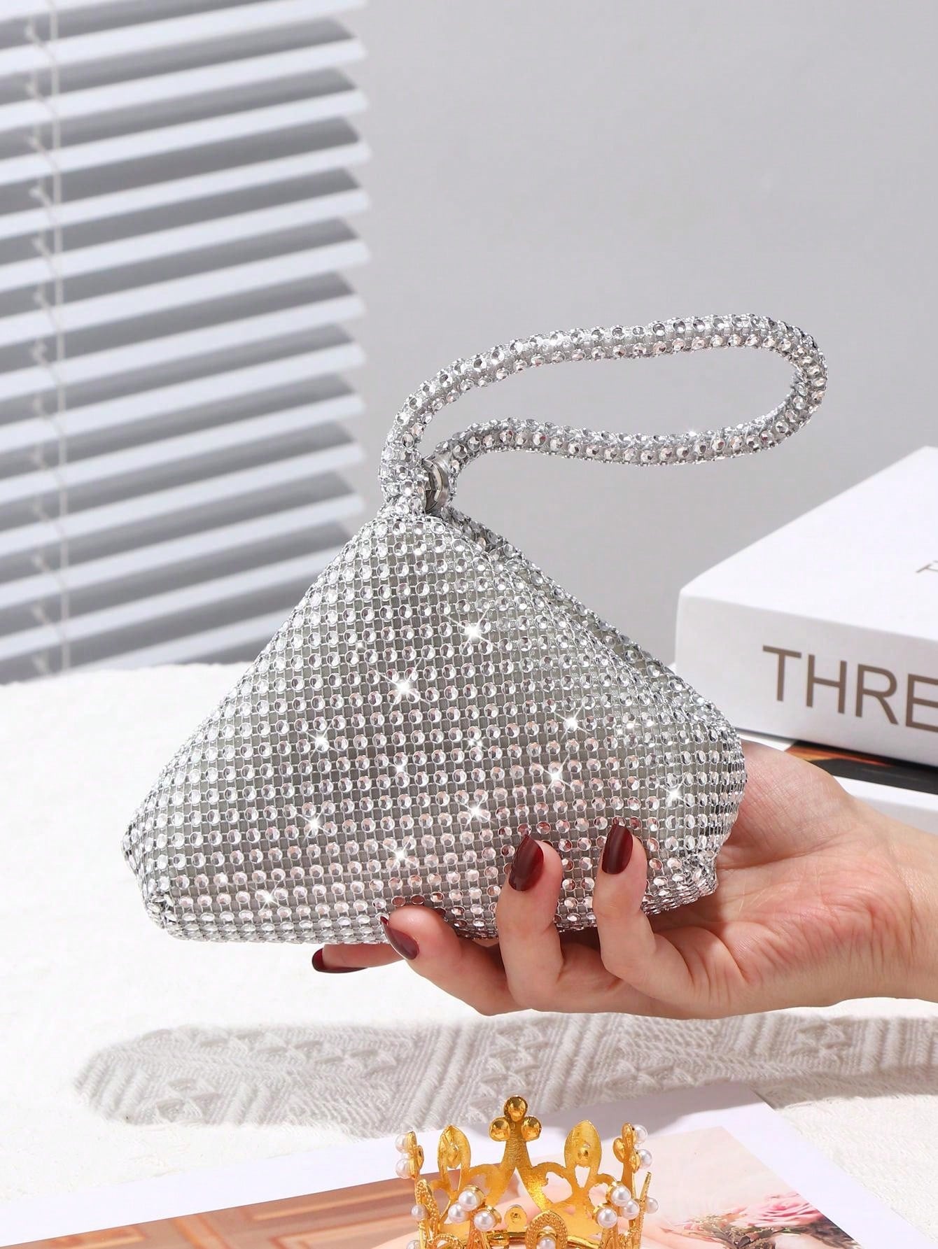 Buy SHEIN Glamorous Glitter Bling, Sequin, Luxury, Shiny Women's Mini Sparkling Rhinestone Clutch Bag in Pakistan