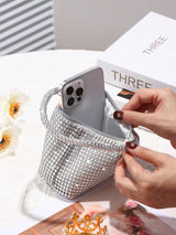 Buy SHEIN Glamorous Glitter Bling, Sequin, Luxury, Shiny Women's Mini Sparkling Rhinestone Clutch Bag in Pakistan