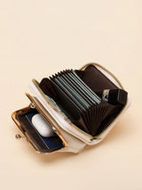 Buy SHEIN Graphic Flower Embroidered Short Wallet, Kiss-Lock & Zipper Clutch Purse, Faux Leather Coin Purse in Pakistan