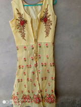 3 PC Gown Style Suit | Kids | Girls Shalwar Kameez | Large | Worn Once