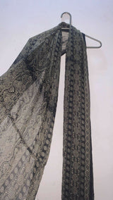 Black Printed Stylish Staller/ Scarf | Women Accessories | Standard | Preloved