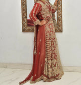 Beautiful Baraat Red Lehnga | Women Bridals | Medium | Preloved