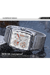 Buy Mini Focus Silver Stainless Steel Mesh Silver Dial Quartz Watch for Gents- MF0322G-05 in Pakistan