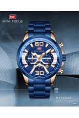 Buy Mini Focus  Blue Stainless Steel Blue Dial Quartz Watch for Gents- MF0336G-02 in Pakistan