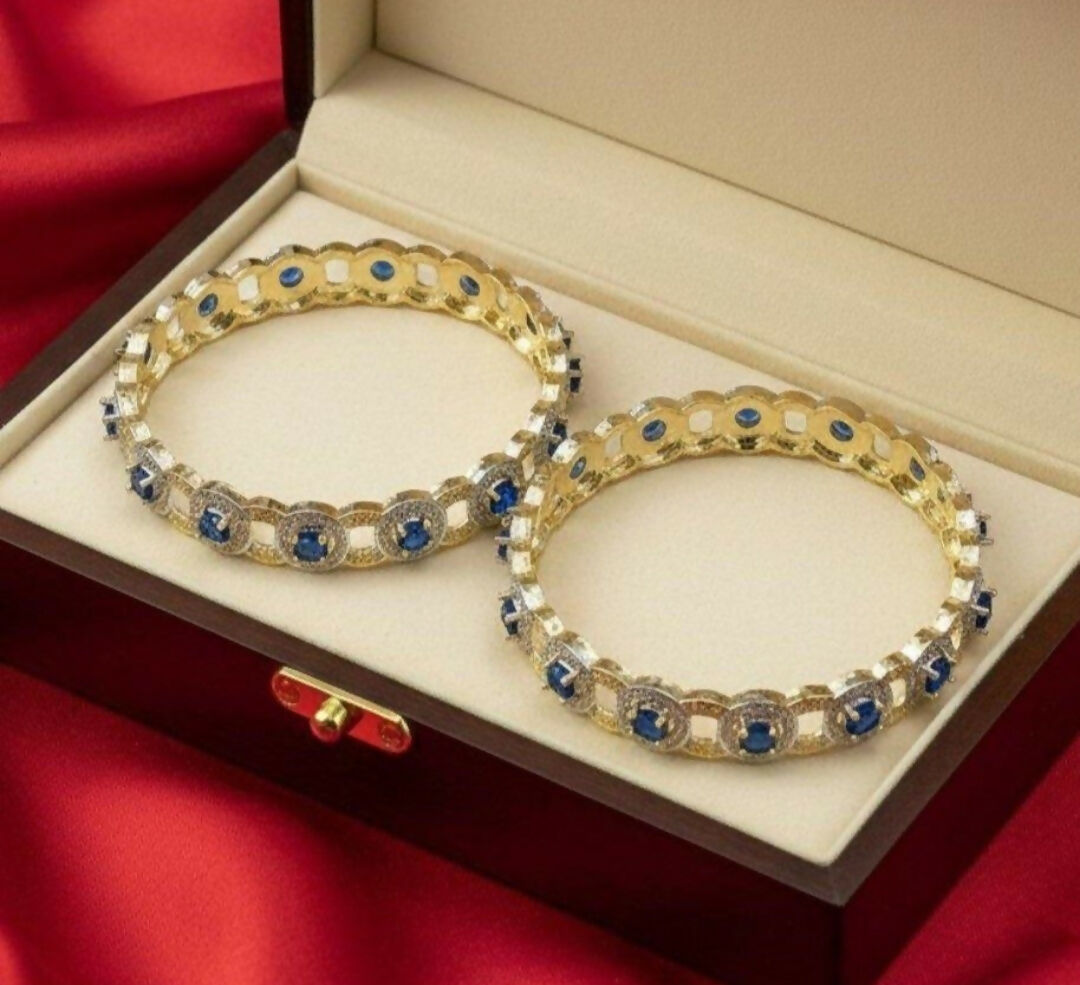 Round Stone Linked Bangle Set-00009 | Women Jewelry | Bangles/Bracelets | Brand New