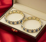 Round Stone Linked Bangle Set-00009 | Women Jewelry | Bangles/Bracelets | Brand New