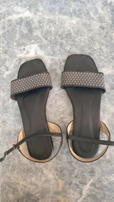 Black Sandals | Women Shoes | Sandals & Flats | Size: 38 | Preloved