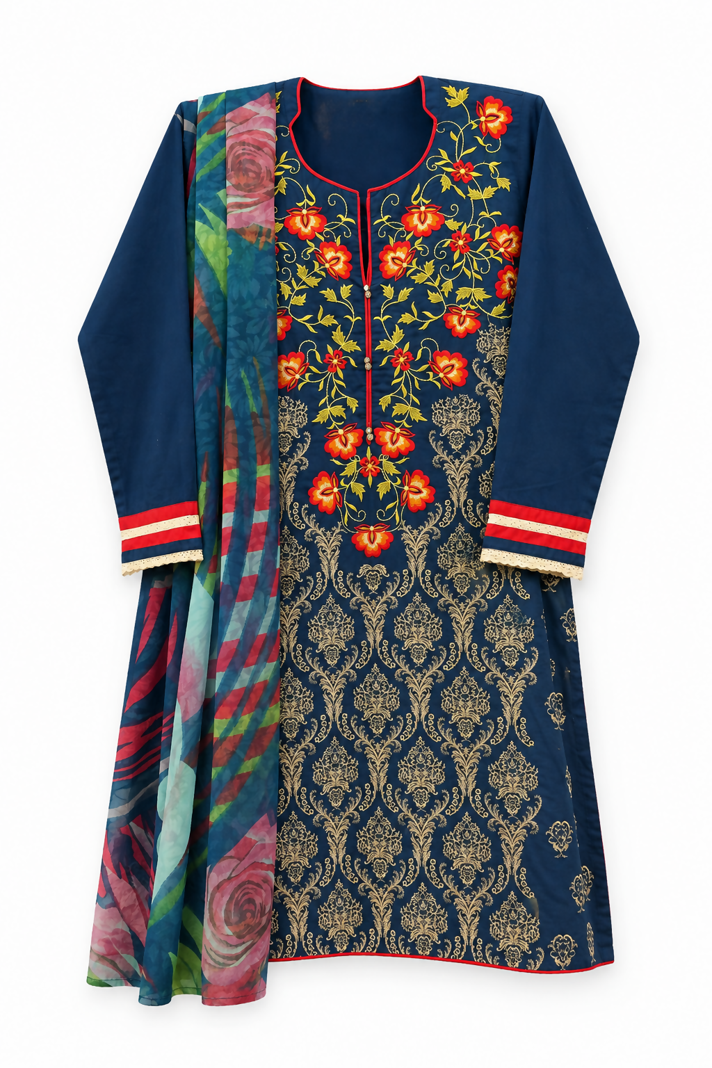 Bonanza Satrangi | Women Branded Kurta | Small | Worn Once