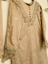Beige 2PC Suit | Women Locally Made Kurta | Small | New