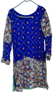 Blue Kurta | Women Locally Made Formals | Medium | Worn Once