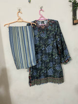 Ethnc | Women Branded Kurta | Blue | Large | Worn Once
