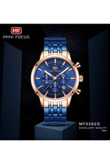 Buy Mini Focus Blue Stainless Steel Blue Dial Quartz Watch for Gents- MF0282G-02 in Pakistan