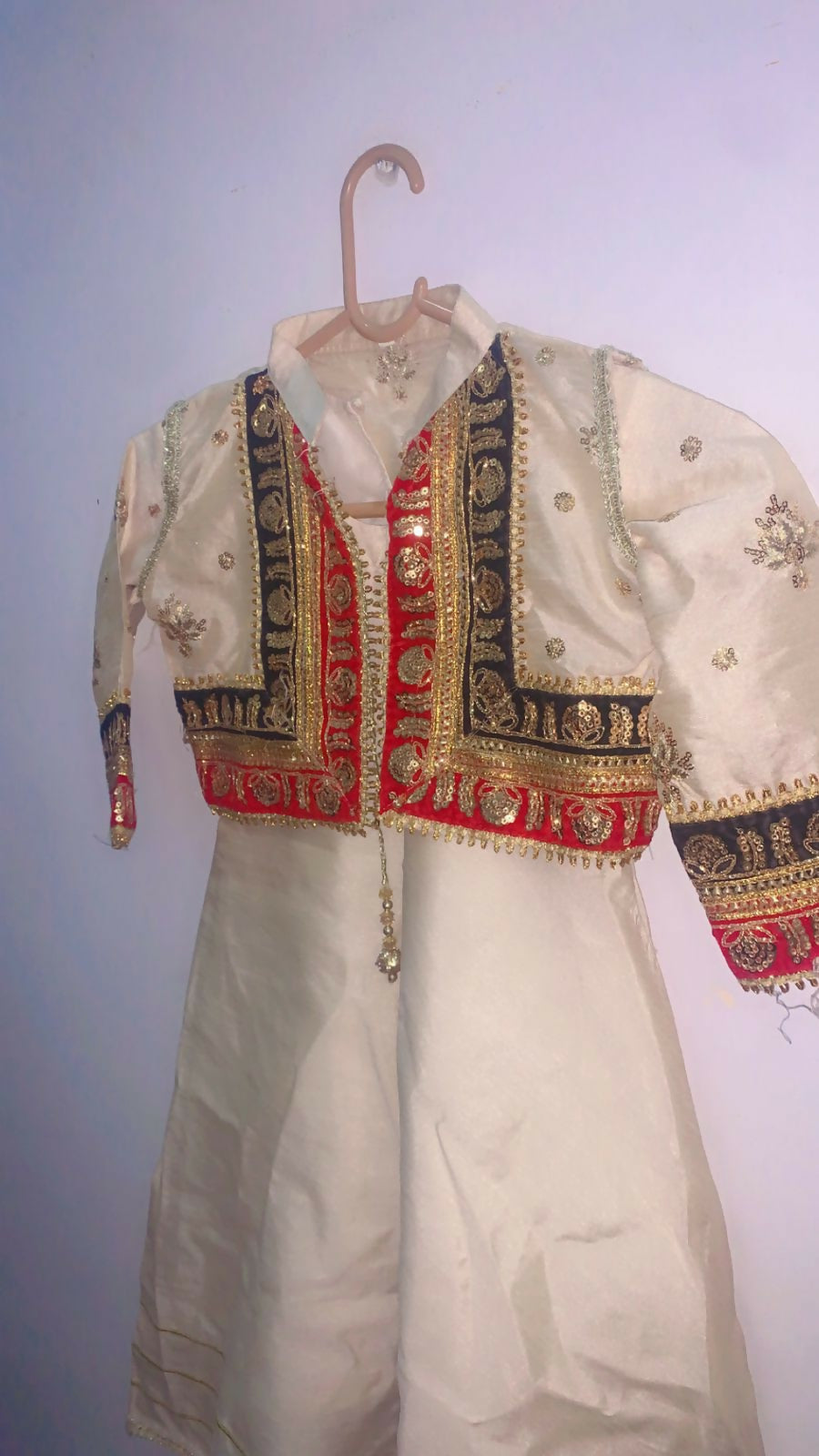 Off White Embroidered Maxi | Girls Skirts & Dresses | Medium | Preloved