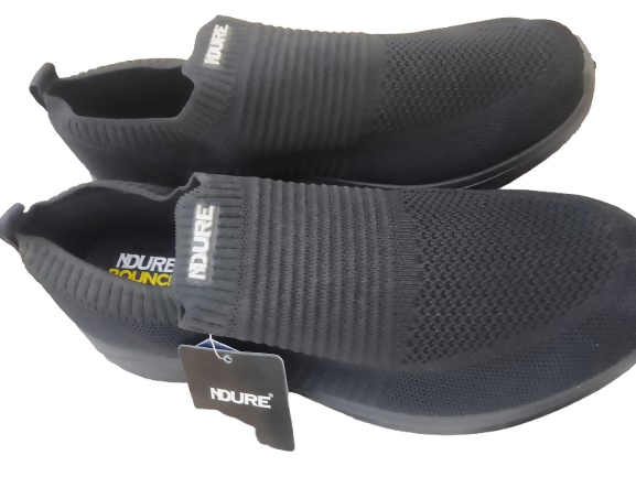 NDURE | Men's Minimalist Monochrome Black Sneakers | SKU:M-SN-TRN-0005 | Men Shoes | Size: 42 | Brand New