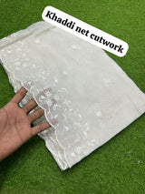 Khaadi Net Cutwork Dupattas | Women Accessories | Dupattas & Shawls | Size: 2.5 Yards | Brand New