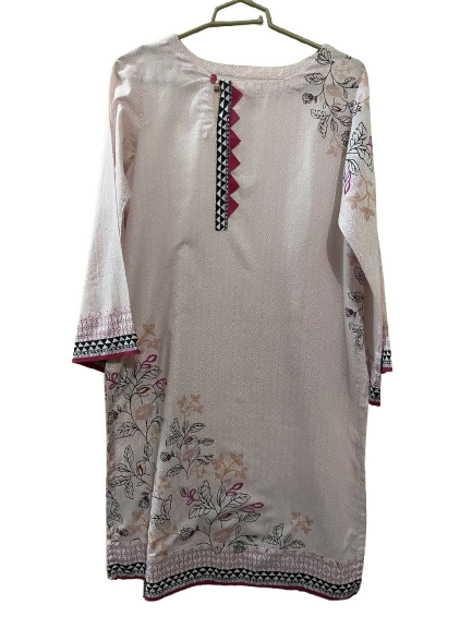 Nishat | Baby Pink Lawn Kurta | Women Branded Kurta | Medium | Preloved
