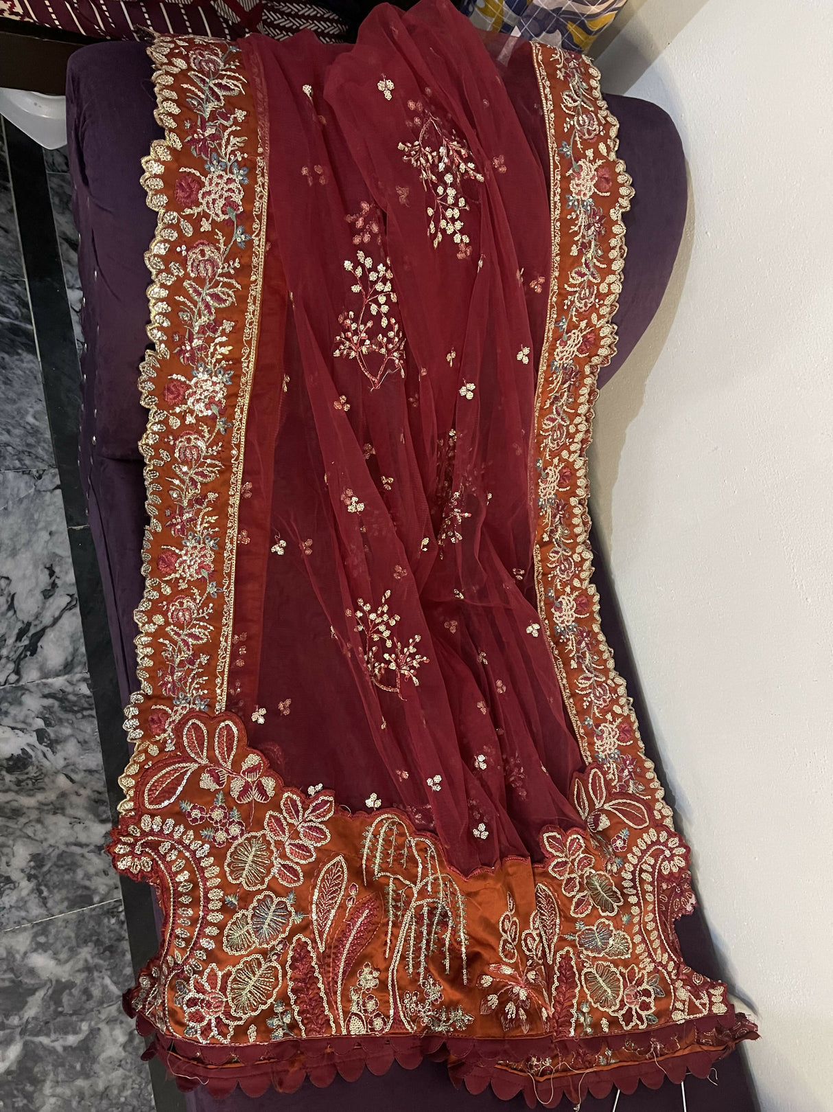 Glorious Red Bridal Maxi | Women Bridals | Medium | Worn Once