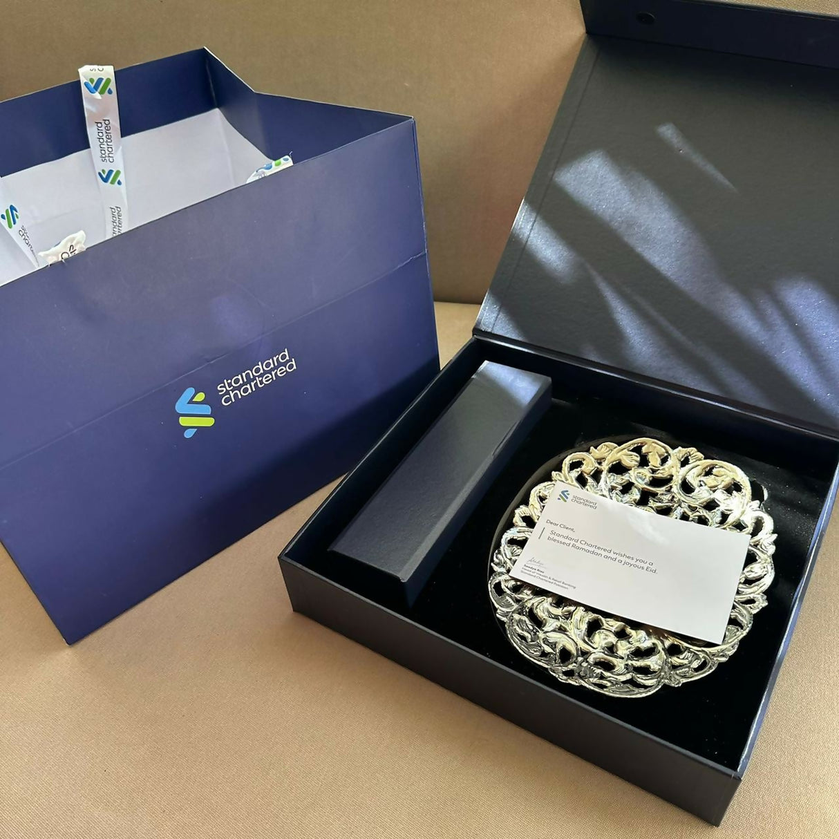 Luxury Silver Filigree Tray | Corporate Gifts | Customizable | New