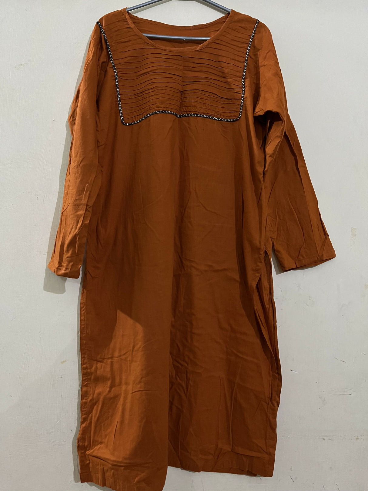 Rust Orange Kurta | Women Locally Made Kurta | Medium | Preloved