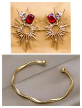 Pack of 1 Pair of Earrings & handcuff (253-294) | Women Jewelry | Earrings | New