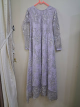 Lilac Embroidered Maxi | Women Frocks & Maxis | Small | Preloved