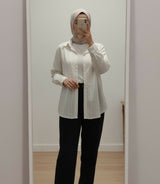 White and Golden Stylish Western Top | Women Tops & Shirts | Large | Preloved