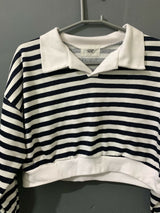 Black & White Crop Top | Women Tops & Shirts | Small | Worn Once