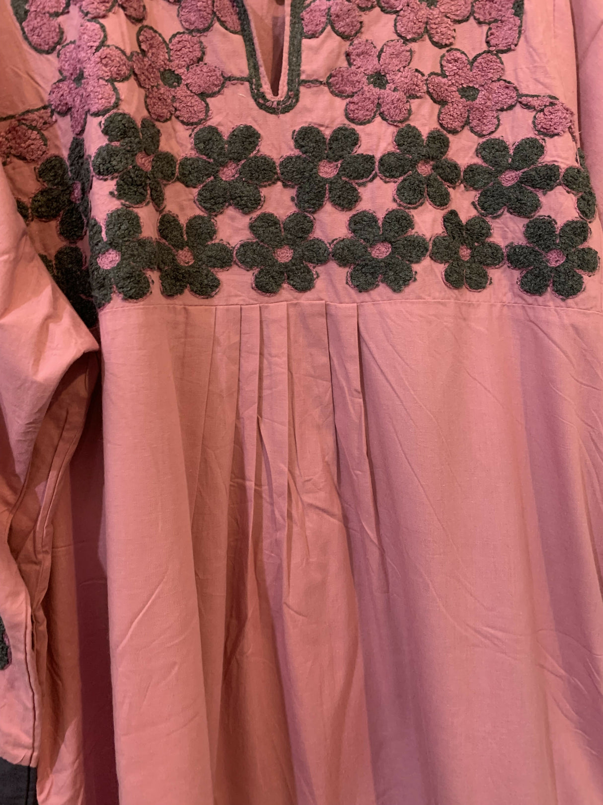Pink Embroidered Frock | Women Frocks & Maxis | Medium | Worn Once