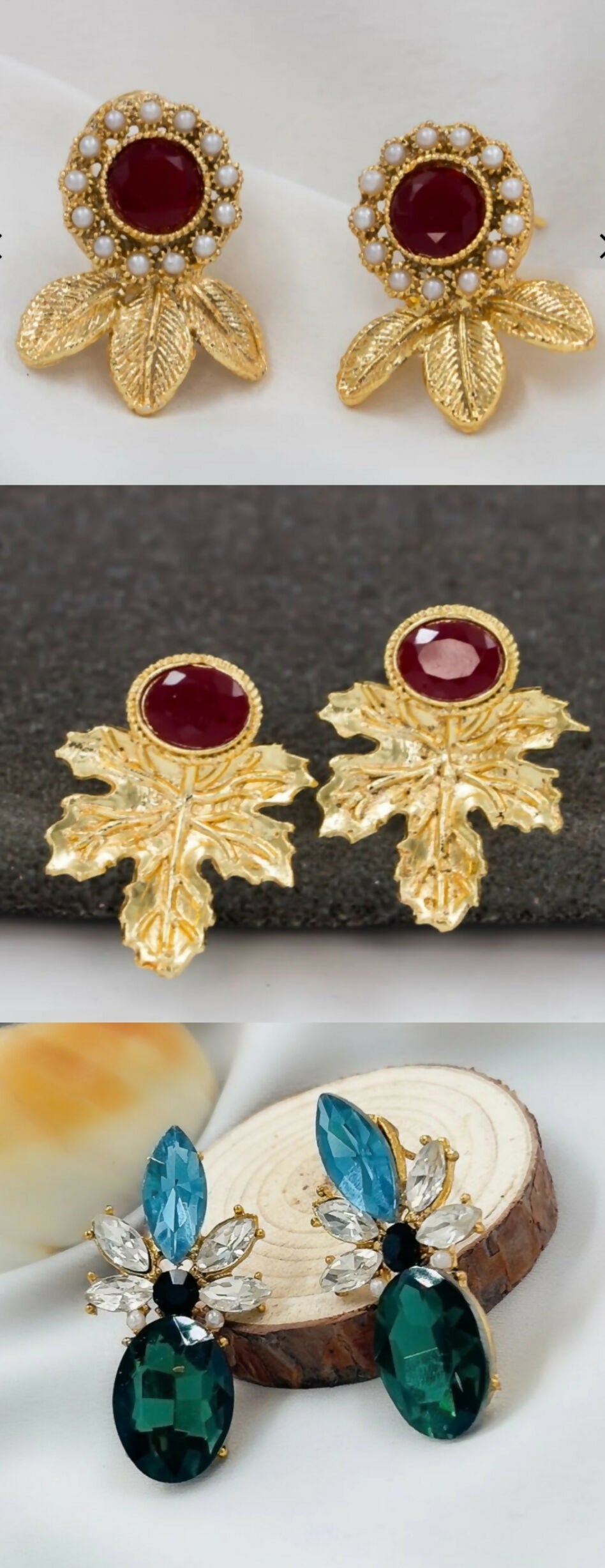 Pack of 3 pairs of earrings (132-138-694) | Women Jewelry | Earrings | Brand New