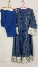 Nishat | Women Branded Kurta | Blue | Large | Preloved