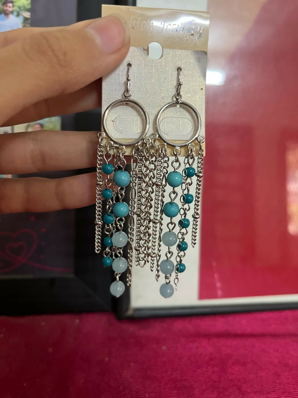 Earrings (Imported from USA) | Silver and Ferozi Earrings | Women Jewelry | New
