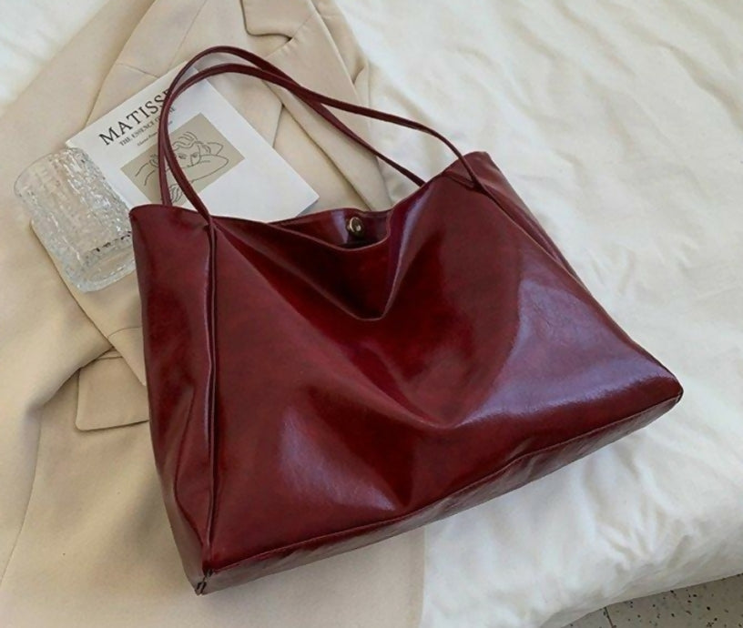 Plain leather bag-143 Handbags for Women | Women Bags | Large | Brand New