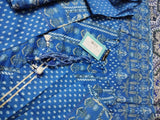J. Junaid Jamshed | Women Branded Kurta | Blue Cotton Kurta | XLarge | Brand New