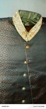Copper Brown Sherwani | Men Shalwar Kameez | Large | Worn Once
