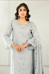 3 PCS Lawn Embroidered Dress | Women Locally Made Kurta | Sky Blue, Skin, Plum, Mint | All Sizes | Brand New