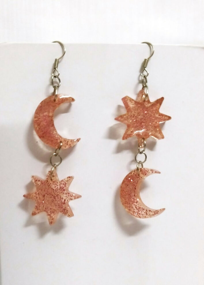 Star and Moon Earrings | Women Jewellery | Small | New