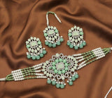 Rectangle Tear Pearl Drop Choker Set-00260 | Women Jewelry | Wedding Jewelry & Sets | Brand New