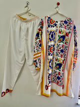 Silaye Pret | Women Branded Kurta | Medium | White | New