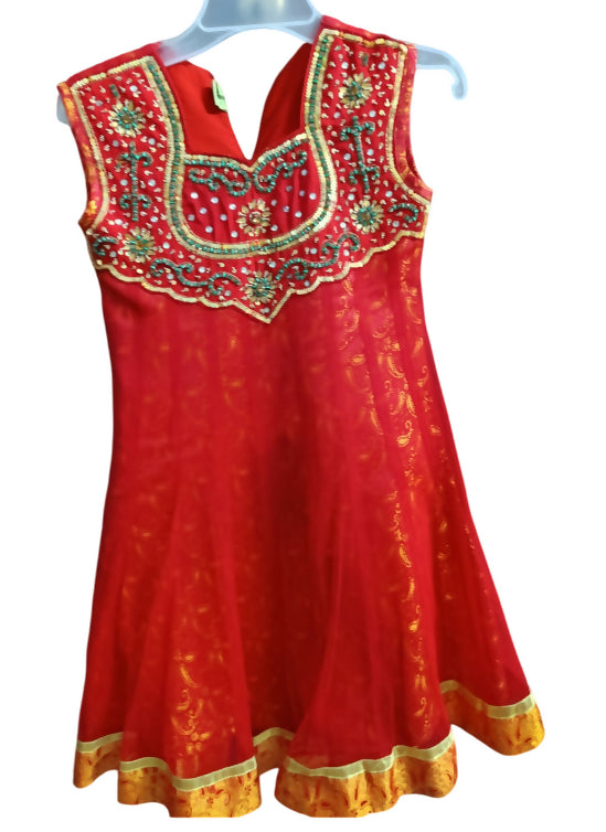 Red Frock | Kids | Girls Skirts & Dresses | Size: 6 to 8 Yrs | Preloved